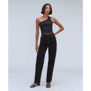 NWT Everlane The Way-High Jean Organic Cotton Black Size 27 long